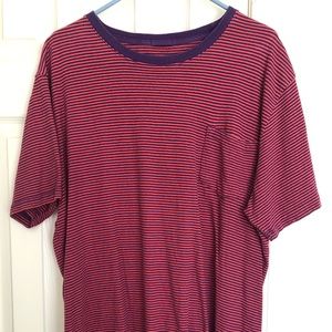 Urban outfitters pink/purple stripped pocket Tee